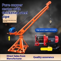 Mini grue électrique 220V, palan neuf pour la construction extérieure, support de levage pour machine à soulever les grains et les briques