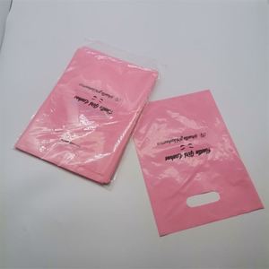 Sacs en plastique pour les courses 2020, sacs de courses pliables avec poignées, sacs d'emballage pour bijoux en plastique avec trou - Product Image 2