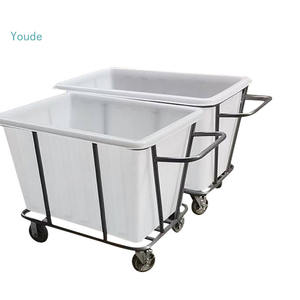 플라스틱 보관 카트 호텔 세탁 트롤리 하우스 메이드 서비스 카트 객실 린넨 복구 차량 - Product Image 5