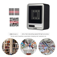 Lector de Códigos QR de Barra Omnidireccional 2D YHDAA con Sensor Automático, Escáner de Código de Barras de Escritorio con Cable USB