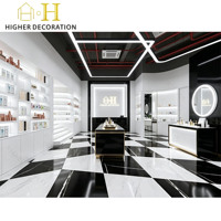 Meubles de salle de maquillage modernes et minimalistes, mobilier de boutique de maquillage, niche de présentation de récompenses, comptoir de présentation de maquillage
