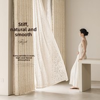 Rideaux occultants personnalisés en chenille jacquard floral marocain, style français haut de gamme pour chambre et salon