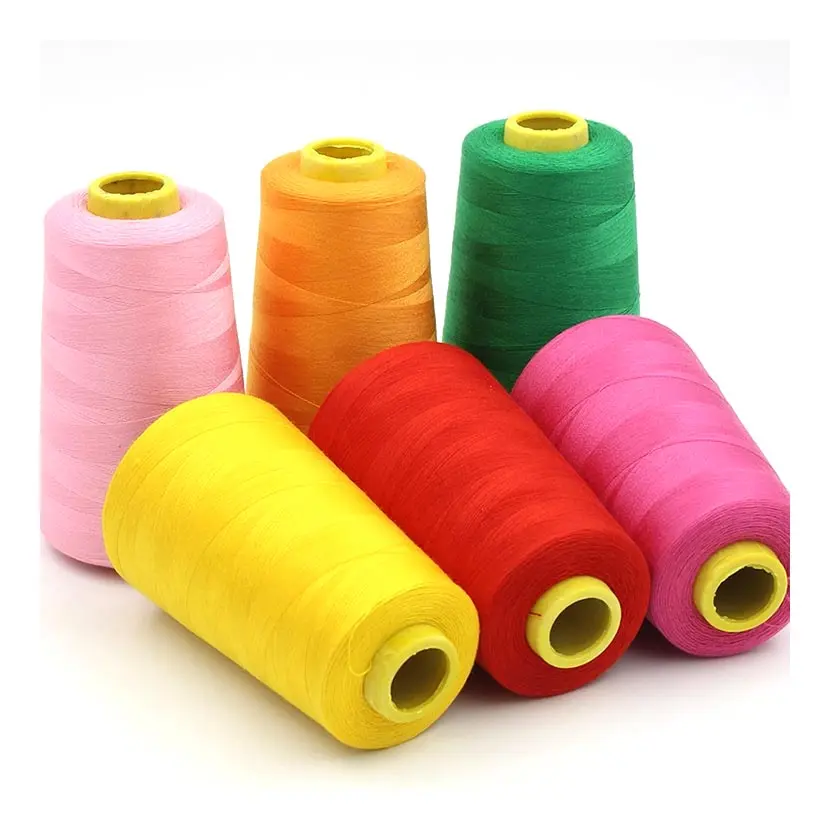 100% Polyester Naaigaren 40/2 5000 Meter Hoge Kwaliteit