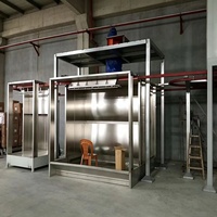 Cabine de peinture à rideau d'eau en acier inoxydable avec épurateur humide pour le peinture et l'élimination des fumées de meulage