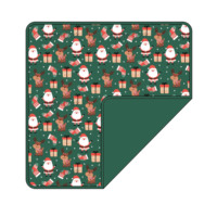 Couverture bébé en bambou sur mesure, motif champignons et feuilles d'automne, réversible, double face, pour tout-petit