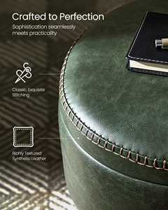 <span class=keywords><strong>VASAGLE</strong></span>-Siège de rangement rond et moderne du milieu du siècle avec pieds en acier, <span class=keywords><strong>tabouret</strong></span> de mode, pouf de rangement, chaise de vanité - Product Image 3