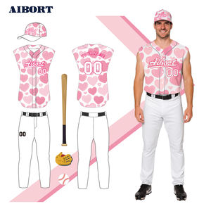 Aolan Breath able Plus Size Custom <span class=keywords><strong>2</strong></span>-Knopf-Baseball-Trikots ets für Team uniformen und Freizeit kleidung (Unisex) - Product Image 5