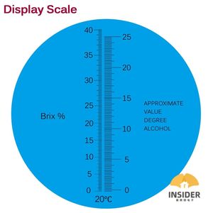 공장 가격 이중 규모 휴대용 Brix 굴절계 0-40% Brix 알코올 0-25% 와인 설탕 굴절계 ATC - Product Image 2