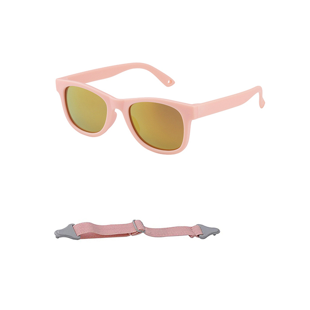 Children Silicone Kids Spectacles Polarized Baby Flexible Kids Sunglasses With Strap Adjustable for Toddler Newborn Boys Girls