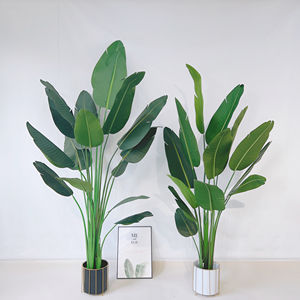 ต้นปาล์มไหมกล้วยประดิษฐ์ทำด้วยมือของนักเดินทางขนาดเล็กในร่มต้นไม้พลาสติกปลอมพร้อมใบตองจำลองชีวิต - Product Image 6