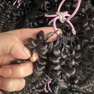 Extensiones <span class=keywords><strong>de</strong></span> Cabello Remy Natural Negro Jinhan, Teñidas, Estilo Indio para <span class=keywords><strong>Mujer</strong></span>, Doble Trama a Máquina, 100g, 18 Pulgadas, Estilo Rizado, Se Pueden Permanecer al Vapor - Product Image 1