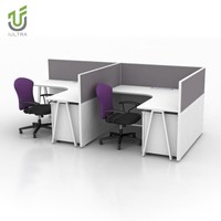 IULTRA Postes de travail modulaires en L modernes pour bureaux ouverts, cloisons de séparation, zones collaboratives durables