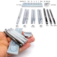 Outil de poinçonnage pour 10mm, 12.5mm, 15mm, métal, pas de couture, veste en cuir, manteau, sac, vêtements, presse, Popper, bouton-pression, bouton-pression, goujon de réparation