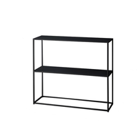 Table de chevet rectangulaire style industriel, à 2 niveaux, cadre métallique, Table d'appoint avec étagère de rangement, Table de chevet