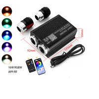 Kit de plafonnier LED Starlight 2*16W Dualport 32W, 1000 LED, télécommande, alliage d'aluminium léger, indice de protection IP20, garantie de 2 ans