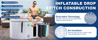 Baignoire de glace gonflable Cold Plunge Barrel Home Ice Bath Tub pour athlète adulte Fitness Recovery