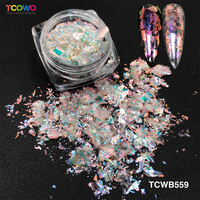 Kosmetik Chameleon krom serpihan holografik kuku holografik bunglon serpihan WARNA Shift pigmen Eye Shadow bubuk penggunaan cat