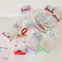 Sac de rangement Kpop pour poupées avec porte-clés, en PVC transparent durable, pour poussette de poupée, boîte mystère et décoration extérieure