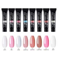 Vente en gros Extensions d'ongles en gel de construction en gelée rose personnalisées Constructeur d'ongles en gel dur pour ongles en poly