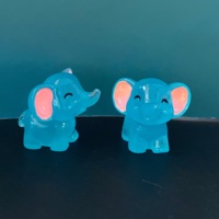 Abalorios de Resina que Brillan en la Oscuridad, Cabujones de Resina de Elefante Luminosos y Adorables, Adornos de Resina para Manualidades DIY y Accesorios para Slime