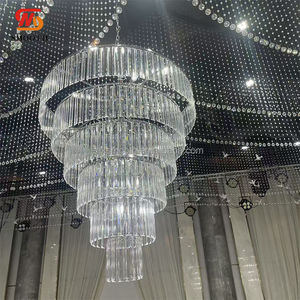 Lámpara de Araña LED de Cristal de Múltiples Capas, Diseño de Lujo Elegante para Decoración de Techos en Eventos de Boda y Salones de Banquetes - Product Image 2