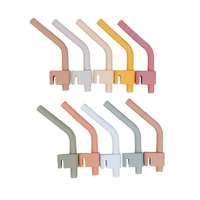 Vente en gros de paille en silicone pour bol de bébé pailles pour assiette à dîner de bébé pailles en silicone souple de qualité alimentaire