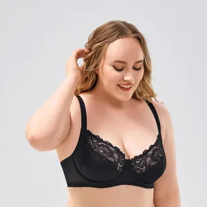 Lace Wireless Clear Straps für indische Frauen D Höschen Unterwäsche Set 2 Stück Big Cup Plus Size BH