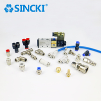 Raccords pneumatiques SINCKI 8 mm à branchement rapide, connecteurs filetés en laiton pour tubes d'air, pour systèmes pneumatiques industriels