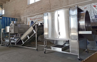 Máquina de palomitas de maíz pequeña de aire caliente industrial, máquina de palomitas de caramelo de gas profesional automática, línea de producción, máquina de palomitas de maíz