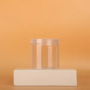 Wholesale 8 Oz Clear PET 8 Ounce Plastic Wide Mouth Jars With Lids Containers For Storing Dry Food Makeup Slime Honey Jam