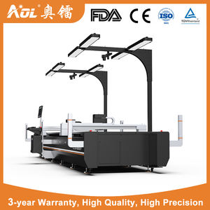 Machine de découpe automatique à double poste AOL-6816 pour cuir, fourrure PU, tissu, peau de mouton, chaussures, bottes - Product Image 3