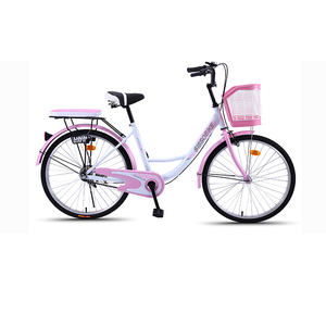 Vélo de ville de 24 <span class=keywords><strong>pouces</strong></span> pour femmes Vélo de croisière pour adultes Plusieurs couleurs Cadre en acier Siège en cuir confortable Vélo pas facile à rouiller Durable - Product Image 3