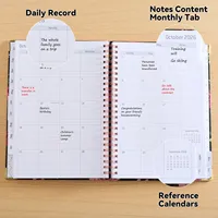 Carnet de notes personnalisé à spirales, A5, en cuir PU, couverture rigide en PVC, journal, agenda, impression thermique, école, entreprise, bureau, cadeau