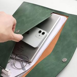 Sac de documents en cuir PU en promotion, porte-documents A4, pochette professionnelle, sac de réunion personnalisé avec logo pour documents - Product Image 3