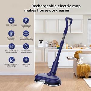 <span class=keywords><strong>Serpillère</strong></span> électrique sans fil à pulvérisation d'eau, batterie détachable 2600 mAh, poignée réglable, portable pour usage domestique et hôtelier - Product Image 2