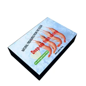 Hot Sale Shrimp Packaging Box Custom Fishing Shrimp Box Packaging With Lid Frozen Seafood Paper Takeout Packaging Box