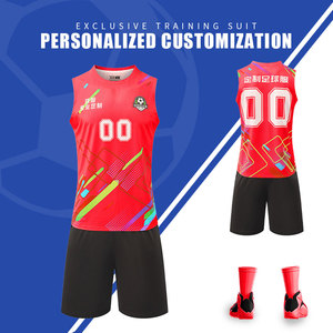 Nouveau design de maillot de football sans manches, logo et couleur personnalisés, tissu respirant à séchage rapide, unisexe pour adultes et enfants - Product Image 2