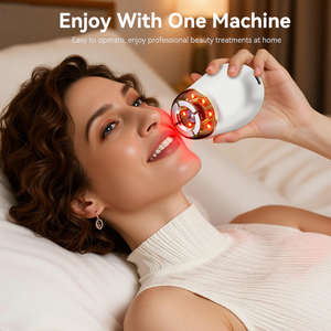 Ferramentas de Escultura Facial Portáteis Recarregáveis de 7 Cores para Cuidados com Rugas, Terapia de Ventosas, Massageador Facial e de Pescoço com Vibração e Aquecimento - Product Image 3