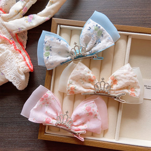 Barrettes à <span class=keywords><strong>cheveux</strong></span> florales de style coréen pour filles, barrettes à <span class=keywords><strong>cheveux</strong></span> <span class=keywords><strong>couronne</strong></span> de princesse printanières, accessoires pour <span class=keywords><strong>cheveux</strong></span> d'enfants - Product Image 2