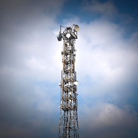 Tour de télécommunication galvanisée de 35 m, antenne de communication GSM, tour Wi-Fi en acier