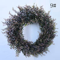 Guirlande pour porte d'entrée, fenêtre, véranda, feuillage artificiel, feuilles vertes, guirlande extérieure et intérieure pour la décoration de la porte, du mur, du foyer, printemps, automne