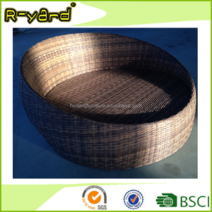 Venta caliente Luna redonda en forma de cojines de mimbre <span class=keywords><strong>al</strong></span> aire libre camas de <span class=keywords><strong>sol</strong></span> - Product Image 5
