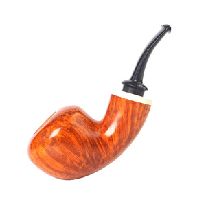 Muxiang Briarwood Smoking Pipe Bent Type Tobacco Pipe With Cumberland Mouthpiece For Men - Product Image 5