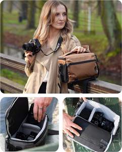 Mochila para Cámara de Muestra Gratuita, Bolsa para Cámara Resistente a Impactos con Correa para Trípode, para Laptop de 14 Pulgadas, Mochilas para Cámara - Product Image 6