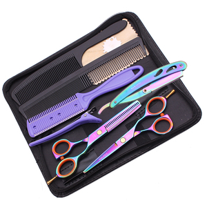 AQIABI Japón acero peluquero tijeras conjunto A1014 5,5 \ "tijeras de corte de pelo tijeras de adelgazamiento hoja afilada para peluquero <span class=keywords><strong>estilista</strong></span> - Product Image 1