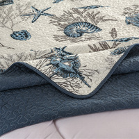 Ensemble de literie imprimé style campagnard, 3 pièces, 100% coton, lavable en machine, couvre-lit super doux, durable, soyeux, taies d'oreiller