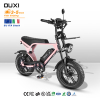 Vélo électrique tout-terrain OUXI Teen Fatbike V8 Mini 250W (puissance de pointe) 36V 10.4Ah avec batterie amovible, cadre robuste, idéal pour le plaisir sur les sentiers - Vélo électrique italien
