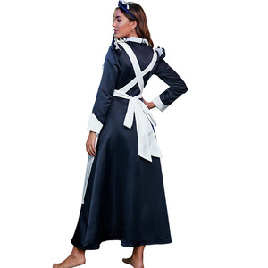 Camisa de Manga Larga con Estampado de Sardinas, Vestido Retro Europeo y <span class=keywords><strong>Americano</strong></span> de Estilo Sirvienta, Vestido de Sirvienta para Fiesta de Té - Product Image 2