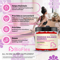Gummies Équilibre Féminin OEM/ODM : Probiotiques Canneberge et Vitamine C pour le Soutien Immunitaire, la Croissance Capillaire et le PH Végétalien Adulte