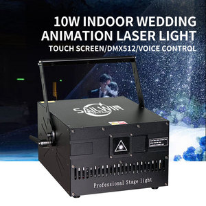 Sailwin Sfx 10w Led Rgb Animazione Laser per Spettacoli di Luci Matrimoniali, Fascio Laser per Palcoscenico DJ con Macchina del Fumo e Bolle, Proiettore per Matrimoni - Product Image 3